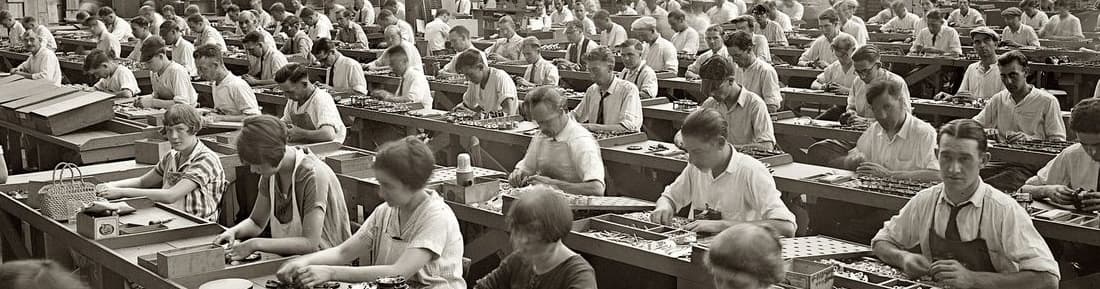 Linha de produção industrial